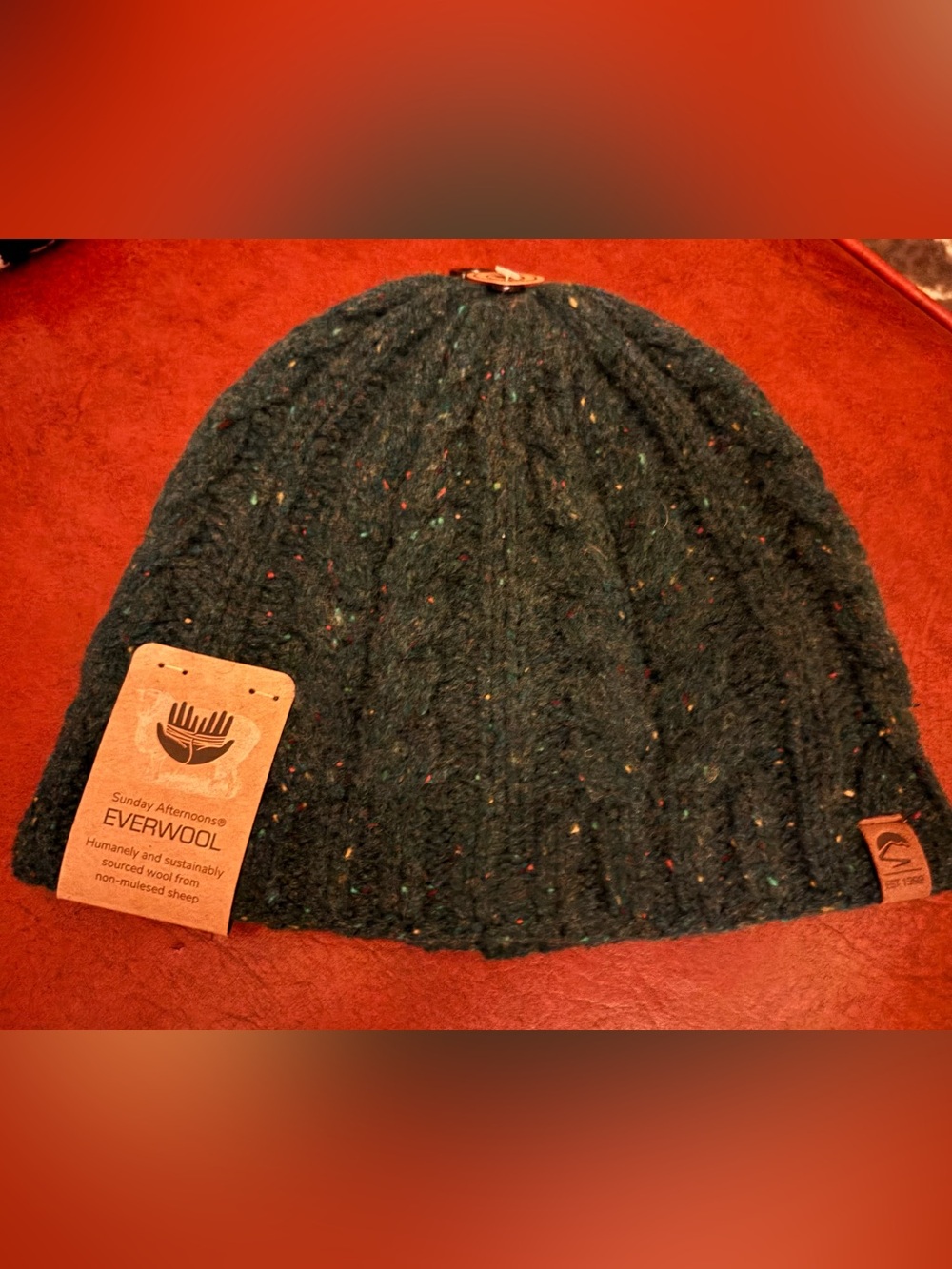 Sunday Afternoons Dark Green Knit Beanie - Merino Wool